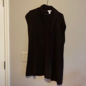Brown Chico’s Sleeveless Cartigan